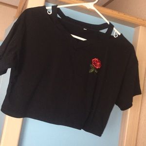 Cropped Black T-Shirt